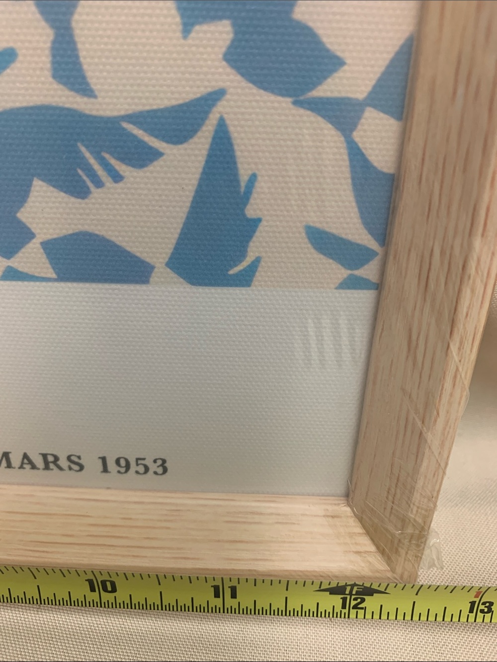 Matisse Ecole De Paris Bird Poster Blue & White Framed Wall Art - Picture 2 of 5